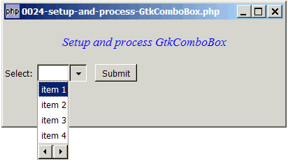 How to setup and process GtkComboBox?