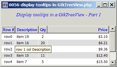How to display tooltips in GtkTreeView - Part 1?
