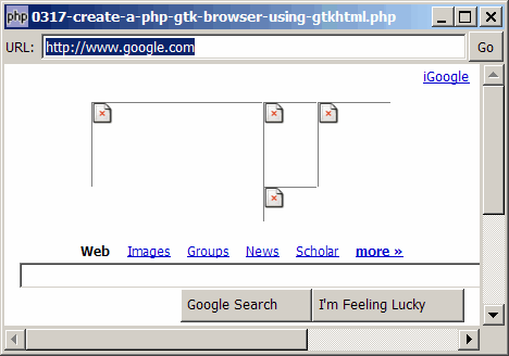 How to create a php gtk browser using gtkhtml - Part 1?