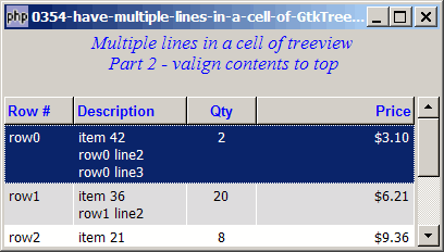 How to have multiple lines in a cell of GtkTreeView - Part 2 - valign top?