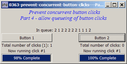 How to prevent concurrent button clicks - Part 4 - support for queuing of button clicks?