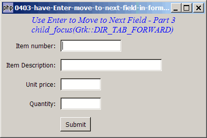 How to have Enter move to next field in form - Part 3?