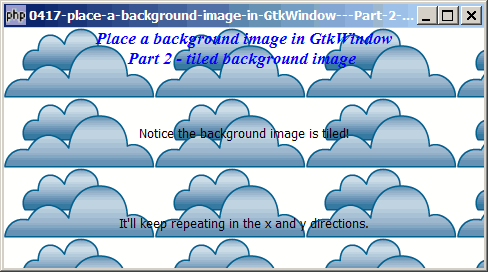 How to place a background image in GtkWindow - Part 2 - tiled background image?