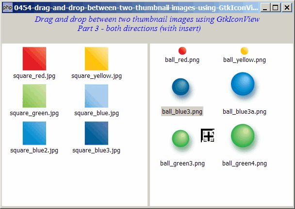 How to drag and drop between two thumbnail images using GtkIconView - Part 4 - prevent drag and drop to same view?