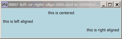 How to left or right align GtkLabel in GtkWindow?