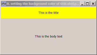 How to set the background color of GtkLabel?