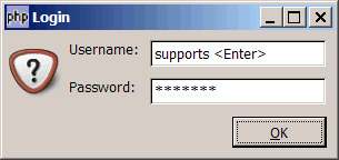 How to have a login prompt before main program starts - Part 2?