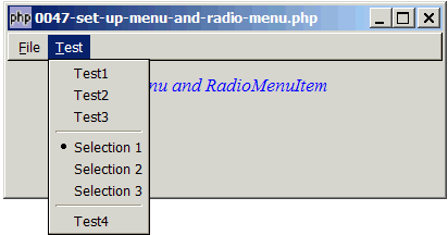 How to set up menu and radio menu - Part 1?