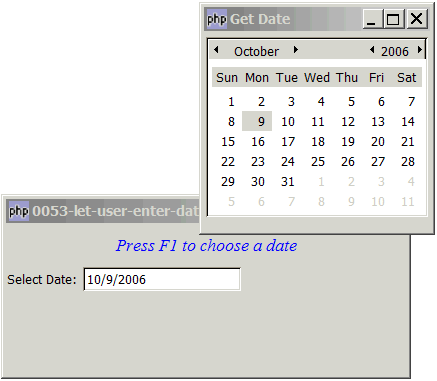 How to let user enter date with a popup calendar - Part 2?