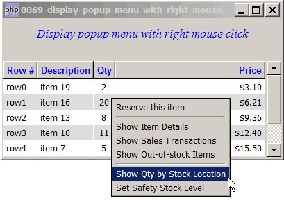 How to display context sensitive popup menu with right mouse click in GtkTreeView?