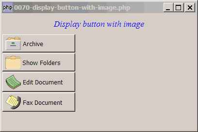 How to display button with image?
