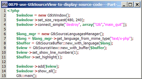 How to use GtkSourceView to display source code - Part 1?