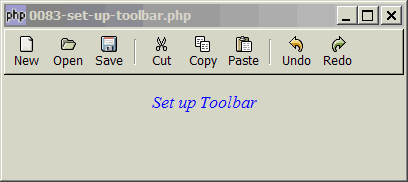 How to set up toolbar?
