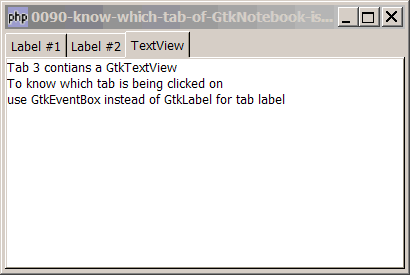 How to know which tab of GtkNotebook is being clicked on?
