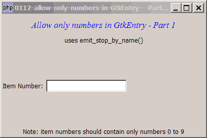 How to allow only numbers in GtkEntry - Part 1?