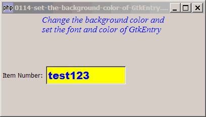 How to set the background color of GtkEntry?