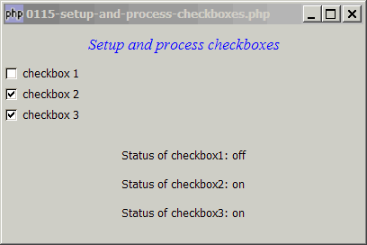How to setup and process checkboxes?