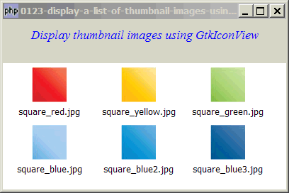 How to display a list of thumbnail images using GtkIconView?