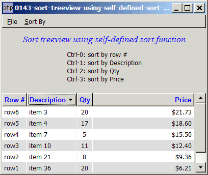 How to sort treeview using self defined sort function?