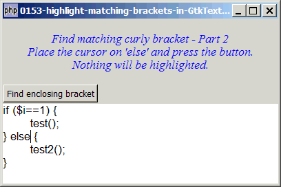 How to highlight matching brackets in GtkTextView - Part 2?