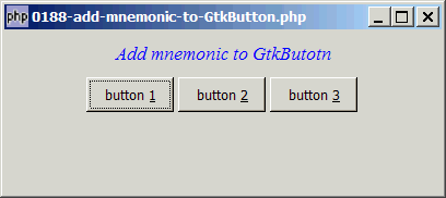 How to add mnemonic to GtkButton?