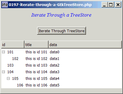 How to iterate through a GtkTreeStore?