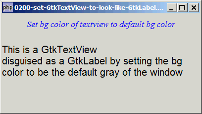 How to set GtkTextView to look like GtkLabel?