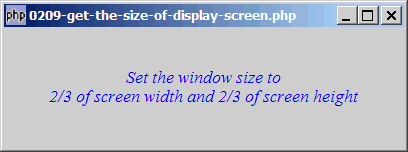 How to get the size of display screen?