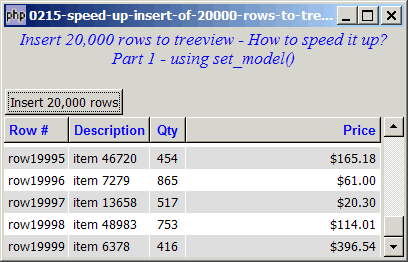 How to speed up insert of 20000 rows to treeview - Part 1?