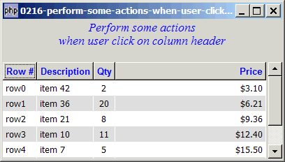 How to perform some actions when user click on treeview column header?
