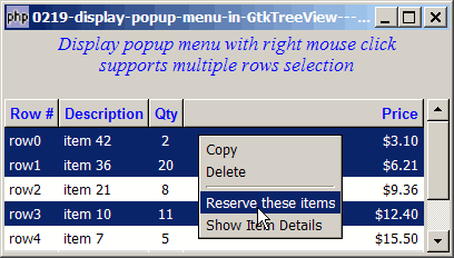 How to display popup menu in GtkTreeView - multiple row selections?