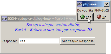 How to setup a dialog box - Part 4 - non integer response id?