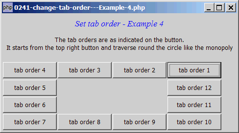 How to change tab order - Example 4?