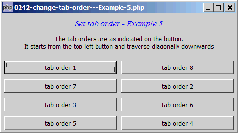 How to change tab order - Example 5?
