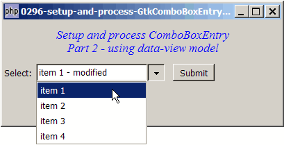 How to setup and process GtkComboBoxEntry - Part 2 - using data view model?