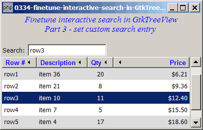 How to finetune interactive search in GtkTreeView - Part 3 - set custom search entry?