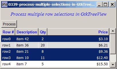How to process multiple selections in GtkTreeView?