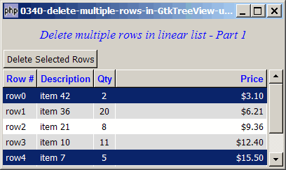 How to delete multiple rows in GtkTreeView using GtkListStore - Part 1?