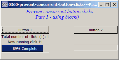 How to prevent concurrent button clicks - Part 1 - using block?