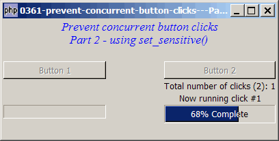 How to prevent concurrent button clicks - Part 2 - using set sensitive?