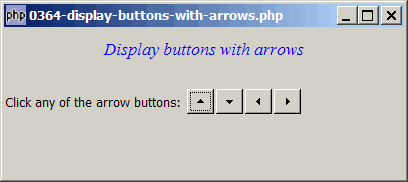 How to display buttons with arrows?
