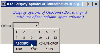 How to display options of GtkComboBox in a grid with use of set_column_span_column?