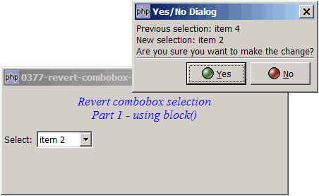 How to revert combobox selection - Part 1 - using block?
