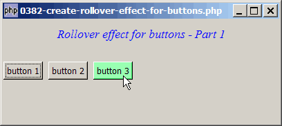 How to create rollover effect for buttons - Part 1?