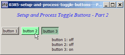 How to setup and process toggle buttons - Part 2?