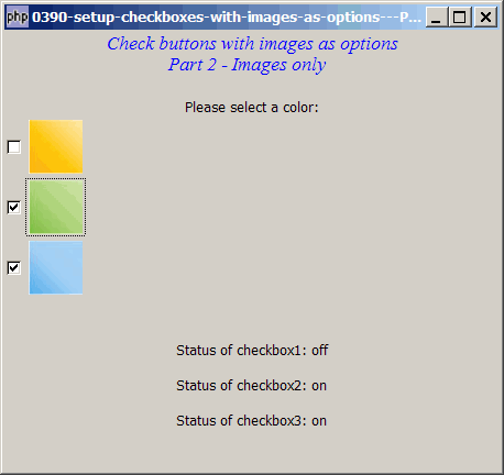 How to setup checkboxes with images as options - Part 2?