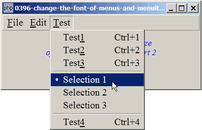How to change the font of menus and menuitems - Part 2?