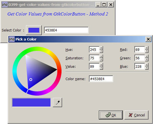 How to get color values from gtkcolorbutton - Method 2?