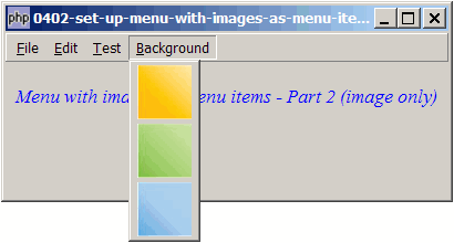 How to set up menu with images as menu items - Part 2 - image only?