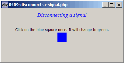How to disconnect a signal?